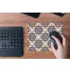 Floraal - Ornament - Blauw muismat rubber klein 262 -toetsenbord