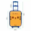 Kawai - Tijger - Oranje Kinderkoffer - Blauw klein -productfoto_formaten