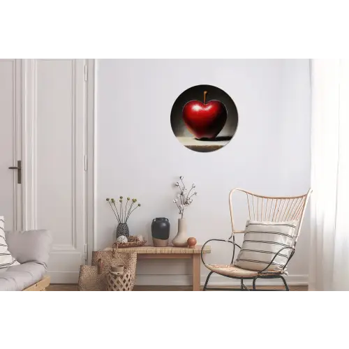 Apple - Hart - Rood Wandcirkel aluminium klein -woonkamer