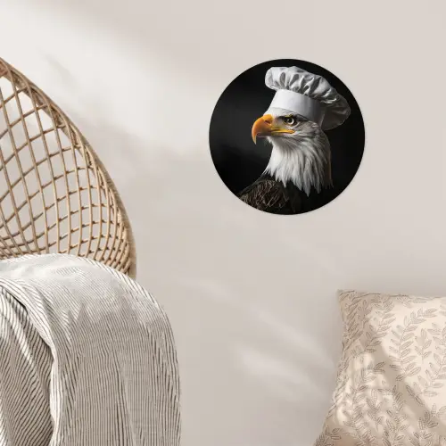 Arend -Amerika - Koksmuts - Vogel - Stoer Wandcirkel behangsticker klein -sfeer4
