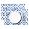 Sierborden - Bloemen - Blauw Placemat vinyl groot 368 -zzsfeer2_Kitchenyeah-website