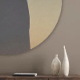 Minimalistisch - Silhouet - Oranje Akoestische PET Vilt - Rond klein -sfeer5_closeup
