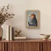Vogel - Realistisch - Veren - Bruin Light Box met kabel (Tafellamp) klein -sfeer2