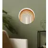Minimalistisch - Boog - Lijnen - Beige Wandcirkel behangsticker klein -sfeer2