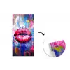Graffiti - Lippen - Felroze - Geschilderd fotobehang vinyl groot -3d