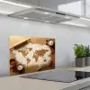 Hout - Wereldkaart - Bakken - Keuken keuken achterwand spatscherm klein -3d_schuin