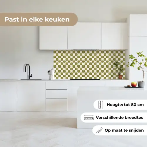Schaak - Patroon - Groen keuken achterwand 2 middel 871 -sfeer4_NL