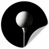 Golfbal - Minimalistisch - Wit Wandcirkel behangsticker klein -3d