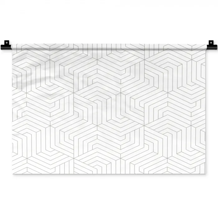 Abstract - Patronen - Design -  Lijn Wandkleed katoen klein 269 -zz3d