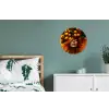 Vrouw - Citroenen - Bloesem - Geel Wandcirkel aluminium klein -slaapkamer