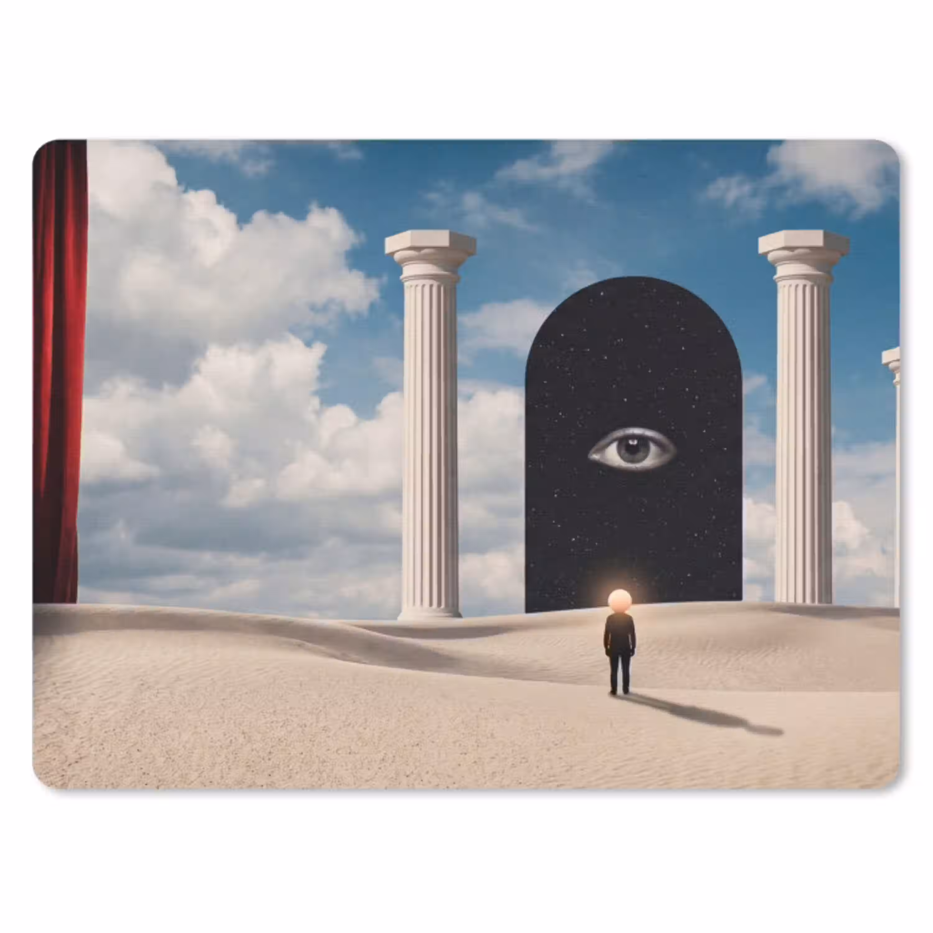 Droom - Woestijn - Oog muismat rubber klein -3d