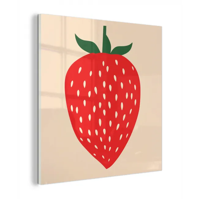 Aardbei - Rood - Modern - Boho plexiglas 5mm klein -z3d