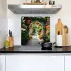 Doorkijk - Bloemen - Natuur - Bloementuin Inductie beschemer met haakjes middel -sfeer2