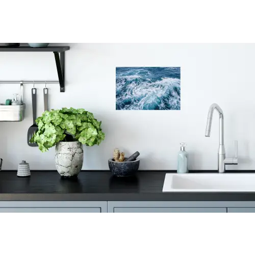 Golven - Oceaan - Blauw Muursticker klein -keuken