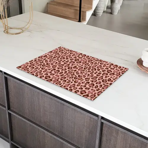 Luipaard - Patroon - Roze Inductie beschermer vinyl 3mm klein 276 -sfeer8