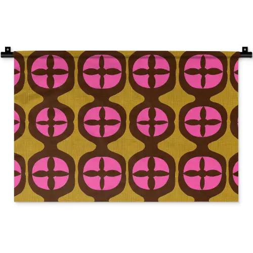 Modern - Patroon - Roze Wandkleed katoen klein 269 -zz3d