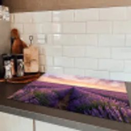 Landschap - Lavendelveld - Paars Inductie beschermer vinyl 3mm klein -sfeer3