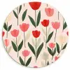 Tulpen - Modern - Roze Wandcirkel plexiglas klein -3d