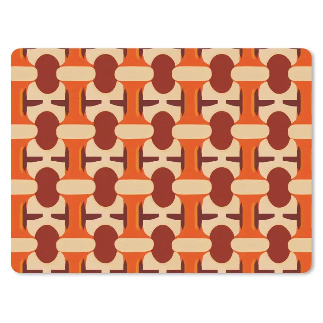 Mouse Pad - Geometric - Retro - Orange