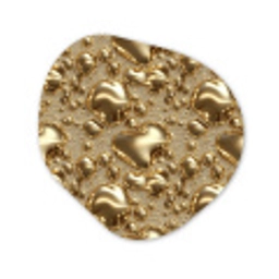 Druppels - Organisch - Goud Wandcirkel Organisch Forex 3mm klein 629 -3d