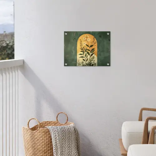 Plant - Bloemen - Wit tuinposter los doek klein -sfeer8