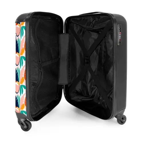 Divers gekleurde abstracte bladeren NBS - Handbagage koffer - Kinderen Unisex middel -binnenkant