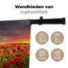 Zonsondergang - Klaprozen - Rood - Bloemen - Veld - Natuur Wandkleed katoen klein -sfeer2