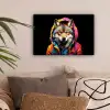 Graffiti - Wolf - Jas - Zwart canvas 2cm klein -sfeer1