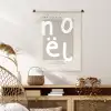 Kerstmis - Quotes - Noël - Wit - Beige Wandkleed katoen klein -sfeer5