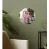 Ochtendjas - Krulspelden - Roze Wandcirkel behangsticker klein -sfeer2