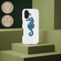 Zeepaardje - Staart - Blauw Toughcase MagSafe Apple iPhone 17 klein -USP_PrintM_DE