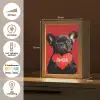 Amor - Hond  - Hartje - Rood Light Box met kabel (Tafellamp) klein -USP_NL