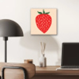 Aardbei - Rood - Modern - Boho aluminium wit klein -sfeer5
