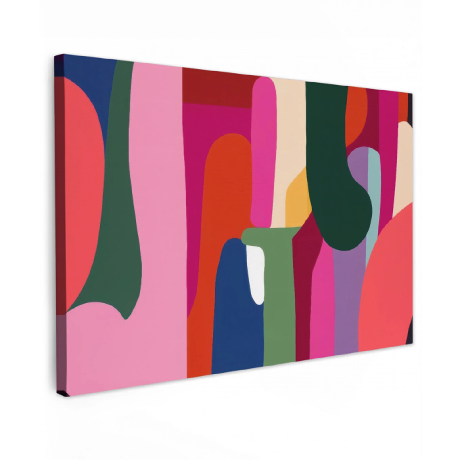 Kleurvakken - Recht - Rond - Abstract canvas 2cm klein -z3d