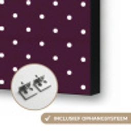Stippen - Modern - Paars Textielframe zwart klein 947 -USP_ophangsysteemNL
