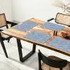 Abstract - Blauw - Bladeren Placemat vinyl groot -zzsfeer4_Kitchenyeah-website