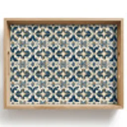 Tegel - Patroon - Blauw - Beige Dienblad Rechthoek middel 911 -z3d_shopping