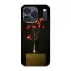 Rode - Bloemen - Vaas Telefoonhoesje iPhone 17 Pro klein -3d