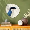 Illustratie - Blauw - Vogel Wandcirkel Organisch Forex 3mm klein -sfeer2