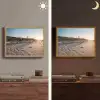 Zon - Duinen - Strand - Vuurtoren Light Box met batterij (Wandlamp) middel -sfeer3