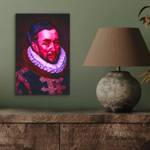 Willem van Oranje - Adriaen Thomasz - Oude meesters aluminium wit klein -sfeer2