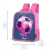 Voetbal -  Verf - Roze - Blauw Kinderrugzak - Roze middel -productfoto_formaten