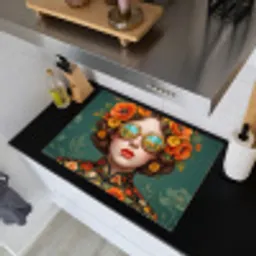 Portret - Vrouw - Kleurrijk - Expressief Inductie beschemer met haakjes klein -sfeer1