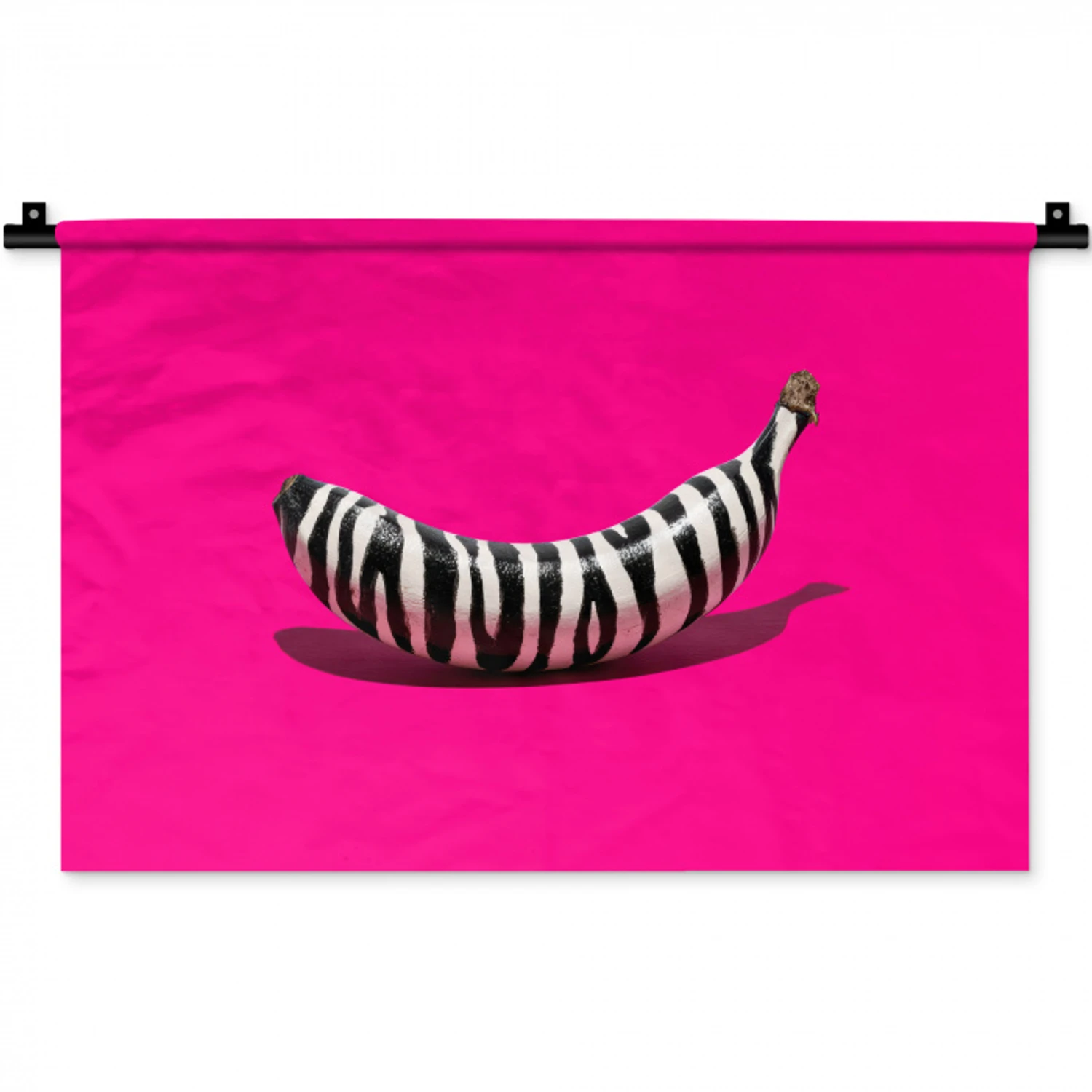 Banaan - Zebraprint - Roze Wandkleed katoen klein -zz3d