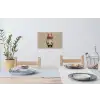 Beer - Witte bloemen - Knus Muursticker klein -eettafel
