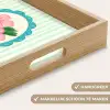 Bloemen - Ovaal - Strepen - Groen Dienblad Rechthoek middel -USP_HandgreepNL