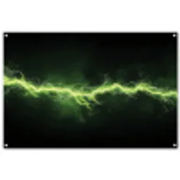 Gaming - Elektriciteit - Lijn - Vonken - Groen tuinposter los doek groot -3d