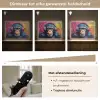 Graffiti - Chimpansee - Street art - Koptelefoon - Aap Light Box met batterij (Wandlamp) middel -USP_dimbaarNL
