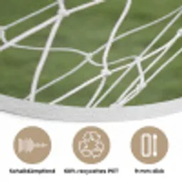 Voetbal - Goal - Net - Sport Akoestische PET Vilt - Rond klein -closeup_DE