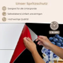 Pannenkoeken - Blauwe Bessen - Bord keuken achterwand spatscherm klein -spatscherm_DE